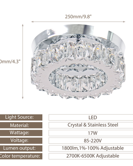 Modern K9 Crystal Chandelier Led Ceiling Light