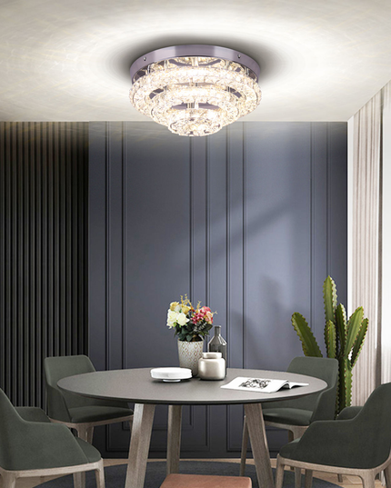 Round Ceiling Lights K9 Crystal Home Decor