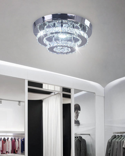 2 Layer Round Design K9 Crystal Chandelier