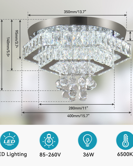 Modern Luxury LED Double Layer Chandelier