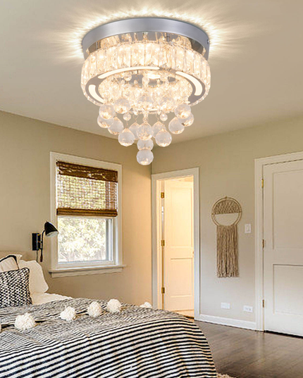 Modern Nordic Large Crystal LED Ceiling Light
