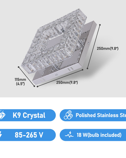 Square Flush Mount LED Ceiling Light