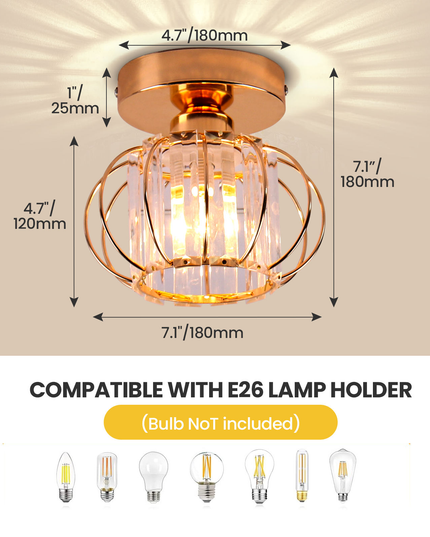 Pumpkin Shape Ceiling Light Hallway Chandelier