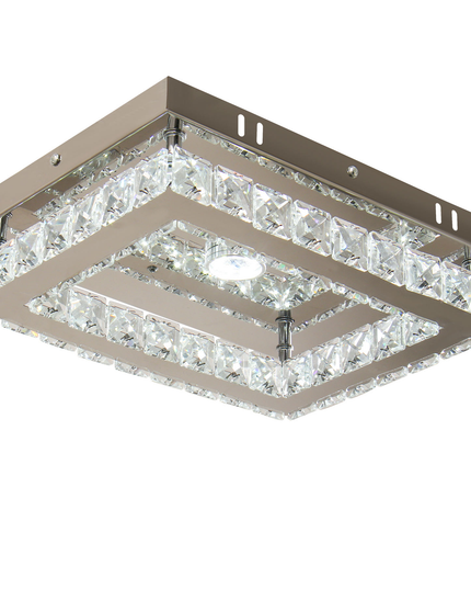 Luxury LED Single Rectangular Crystal Ceiling Light