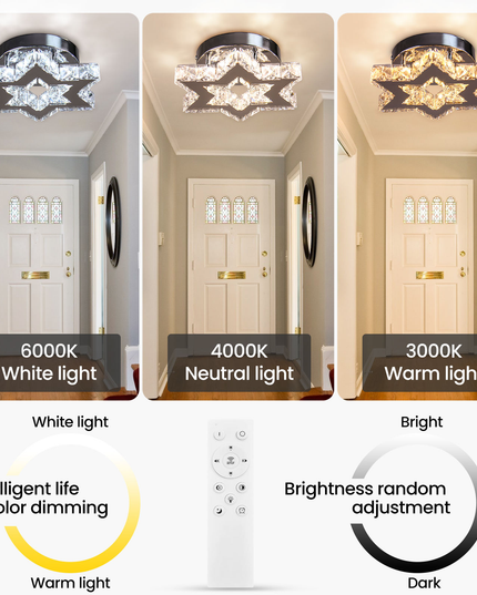 Luxury Crystal Chandelier Lights Star Design