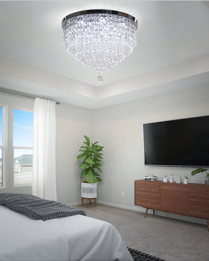 Luxury K9 Crystal LED Round Chandelier