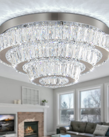 11.8''Modern K9 Crystal LED Ceiling Light