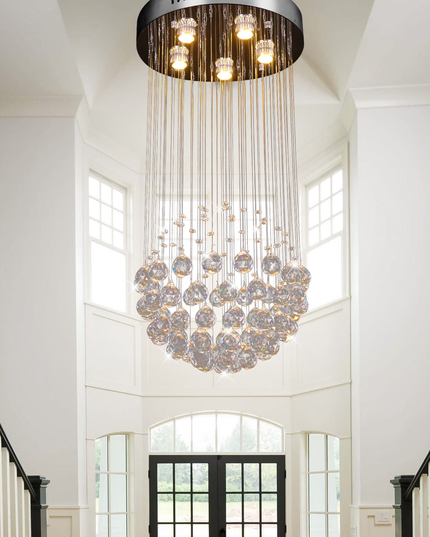 Luxury Led Round K9 Crystal Chandelier