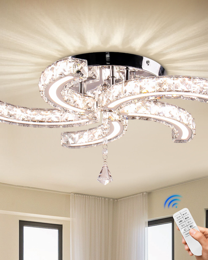 Luxury 5-Sickle Crystal Ceiling Light