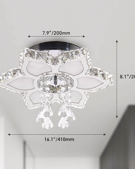 K9 Crystal Flower Design Chandelier