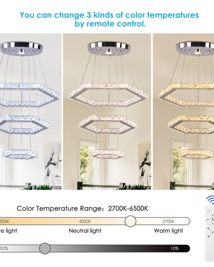 Modern Exquisite LED Crystal Chandelier Pendant Light