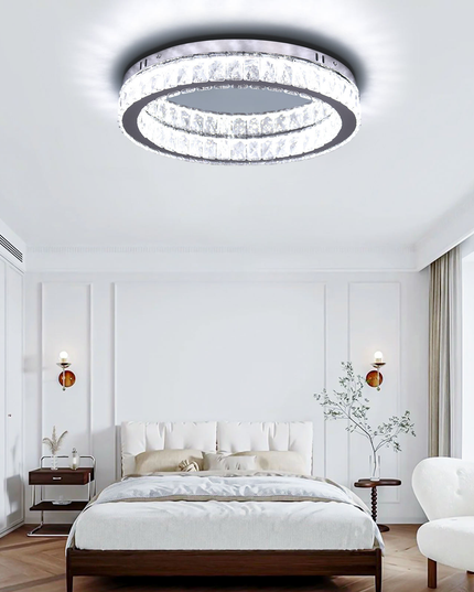 Round LED K9 Crystal Ceiling Light