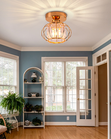 Pumpkin Shape Ceiling Light Hallway Chandelier