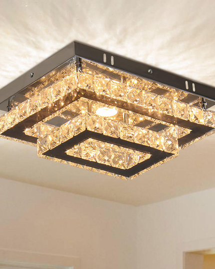 Modern 2 Layer Crystal Ceiling Lamp Lighting