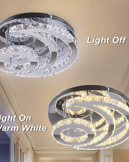 Moon Shape LED Crystal Ceiling Light