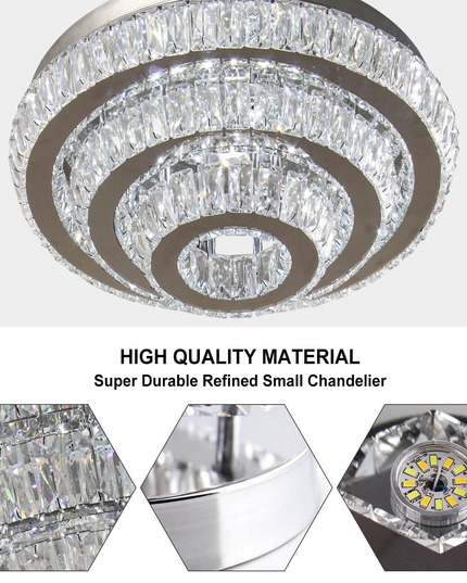 11.8''Modern K9 Crystal LED Ceiling Light