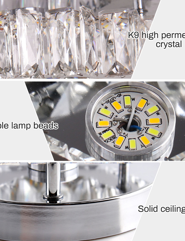Modern K9 Crystal Chandelier Led Ceiling Light