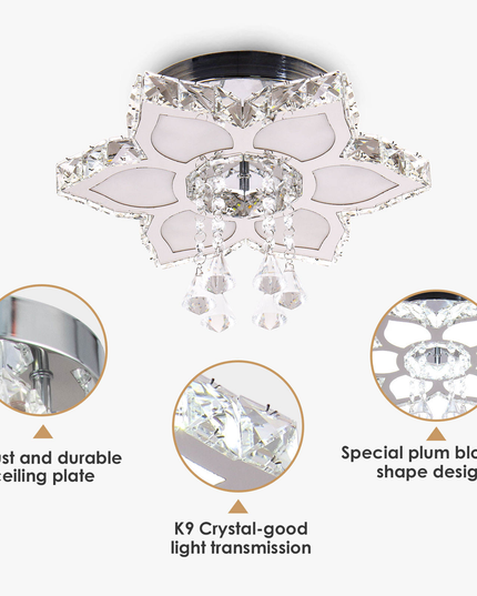 K9 Crystal Flower Design Chandelier