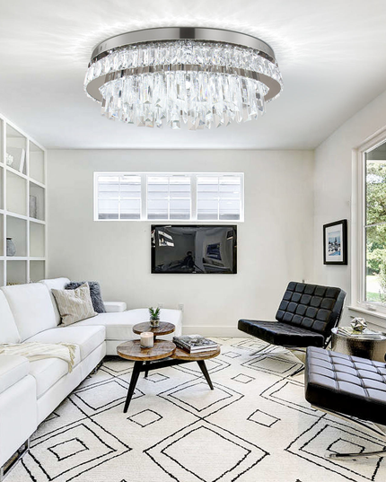 19.6'' Modern Luxury Crystal Hanging Chandelier