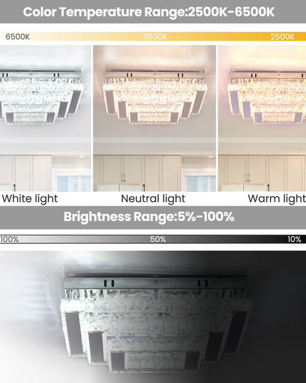 Home Decor Living Room Crystal Ceiling Light