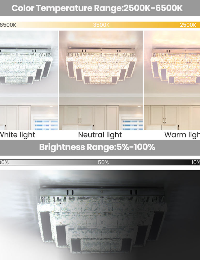 Home Decor Living Room Crystal Ceiling Light
