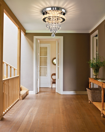 Small Round Modern K9 Crystal Ceiling Light