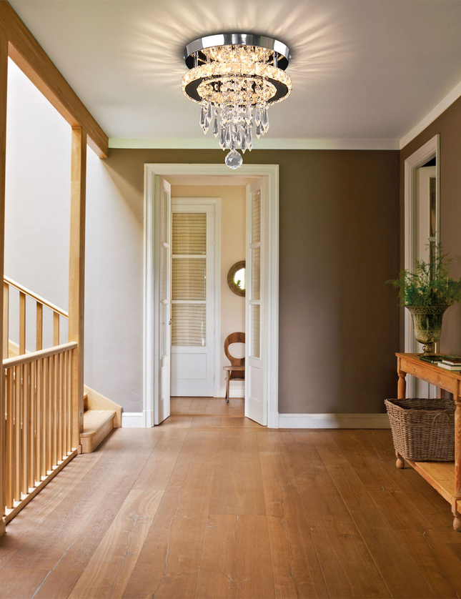 Small Round Modern K9 Crystal Ceiling Light