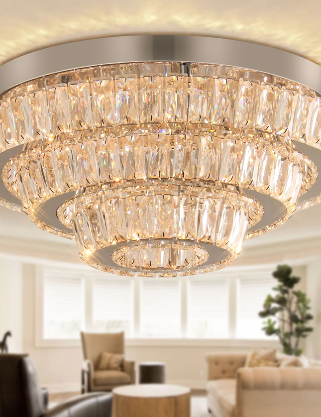 11.8''Modern K9 Crystal LED Ceiling Light