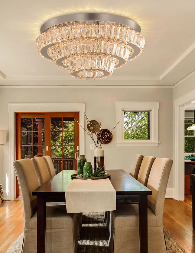 11.8''Modern K9 Crystal LED Ceiling Light