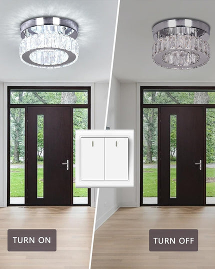 K9 Crystal Flush-Mount Ceiling Light