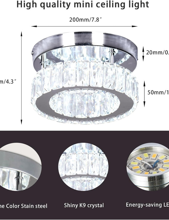 K9 Crystal Flush-Mount Ceiling Light