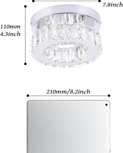 K9 Crystal Flush-Mount Ceiling Light