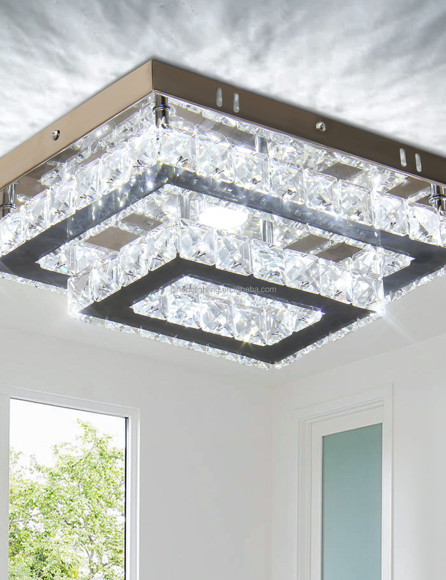 Modern 2 Layer Crystal Ceiling Lamp Lighting