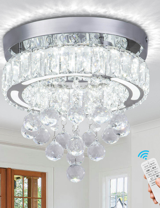 Modern Nordic Large Crystal LED Ceiling Light
