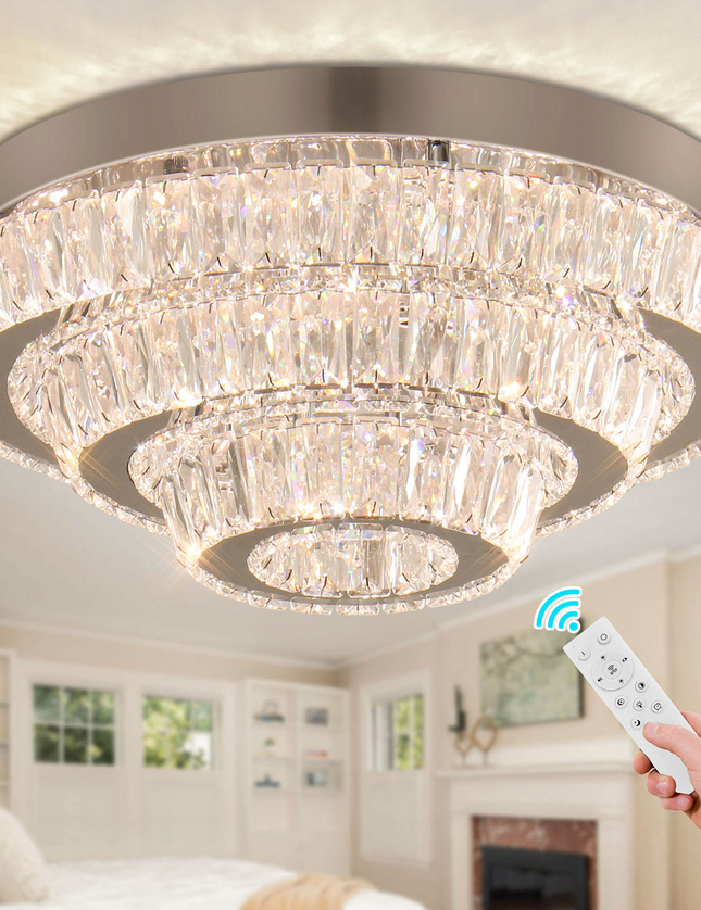 11.8''Modern K9 Crystal LED Ceiling Light