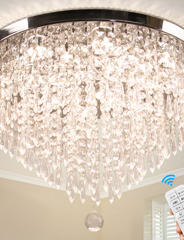 Luxury K9 Crystal LED Round Chandelier