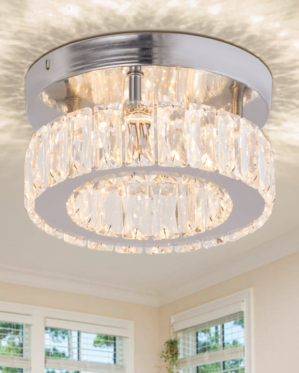 Stainless Steel Small K9 Crystal Ceiling Lights