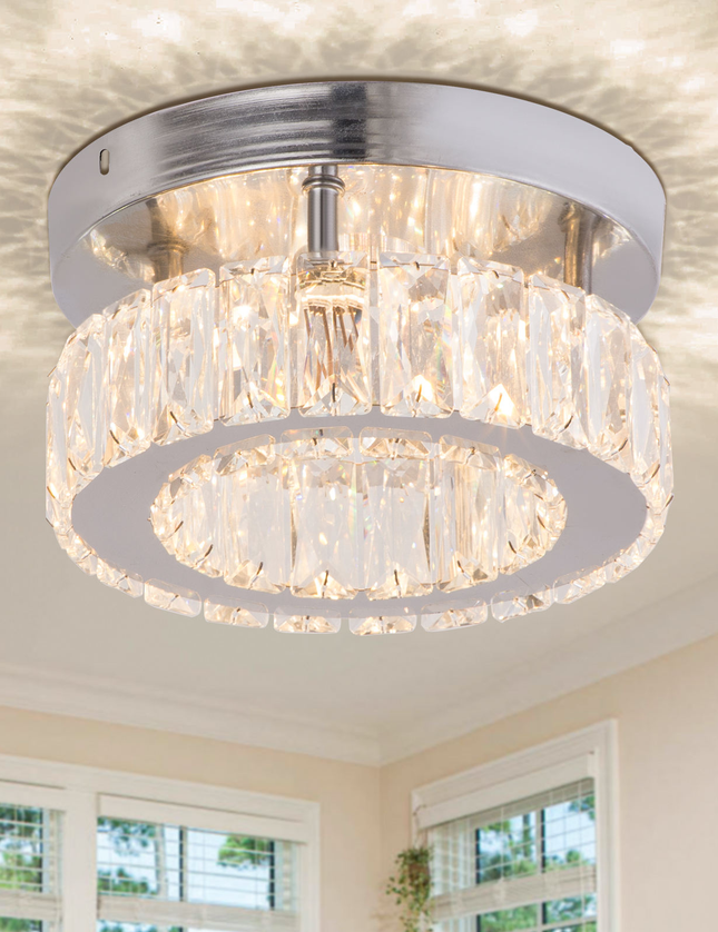 Stainless Steel Small K9 Crystal Ceiling Lights
