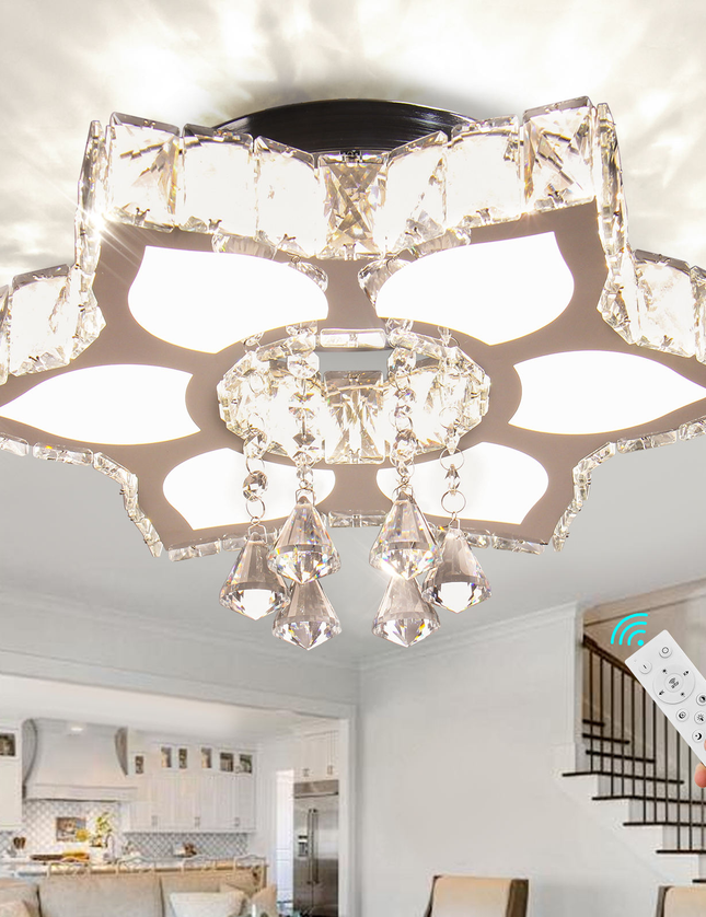 K9 Crystal Flower Design Chandelier