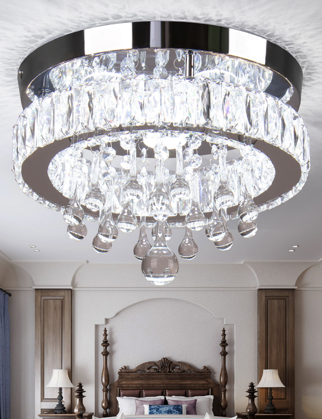 11.8'' Modern Luxury K9 Crystal LED Ceiling Lights