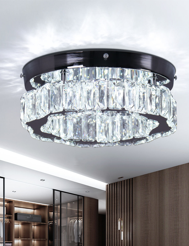 Stainless Steel Base round Crystal Chandelier