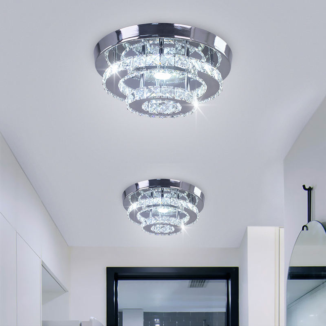 2 Layer Round Design K9 Crystal Chandelier