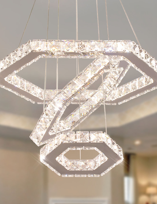 Modern Exquisite LED Crystal Chandelier Pendant Light