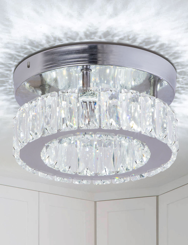 Stainless Steel Small K9 Crystal Ceiling Lights