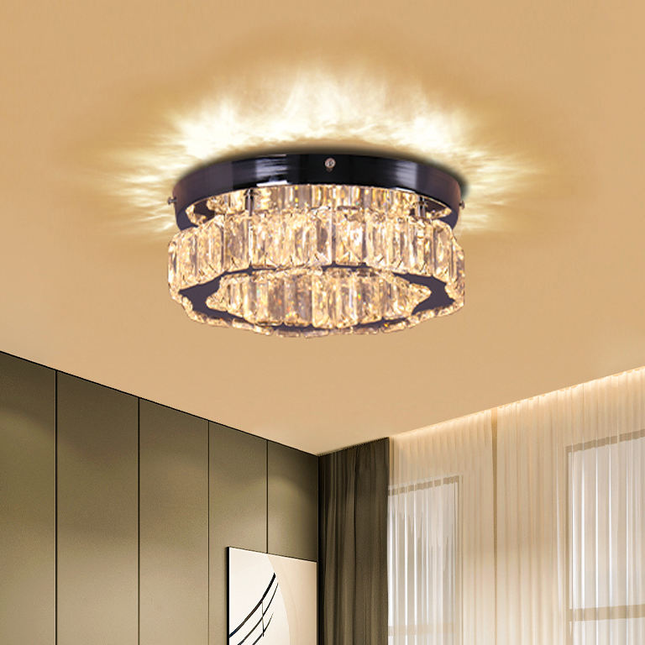 Stainless Steel Base round Crystal Chandelier