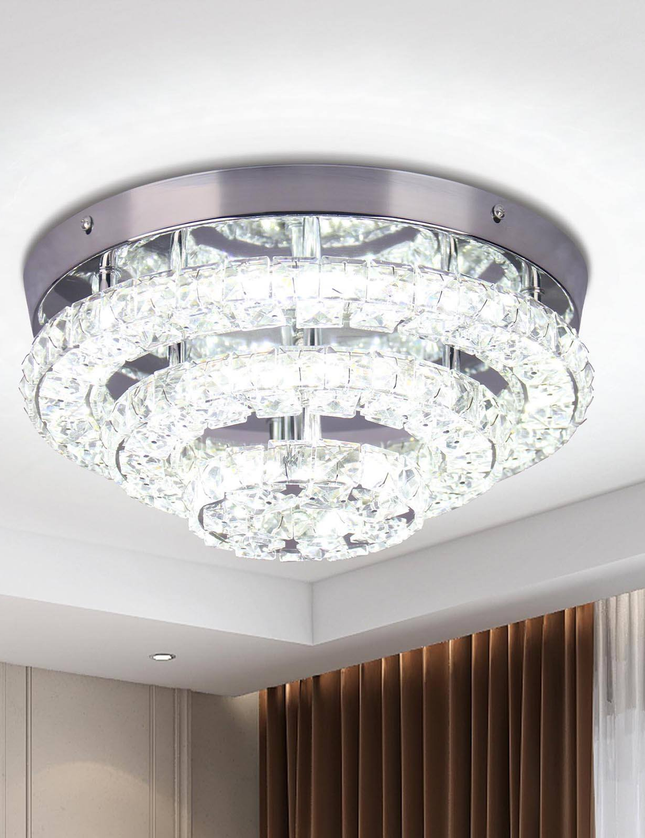 Round Ceiling Lights K9 Crystal Home Decor