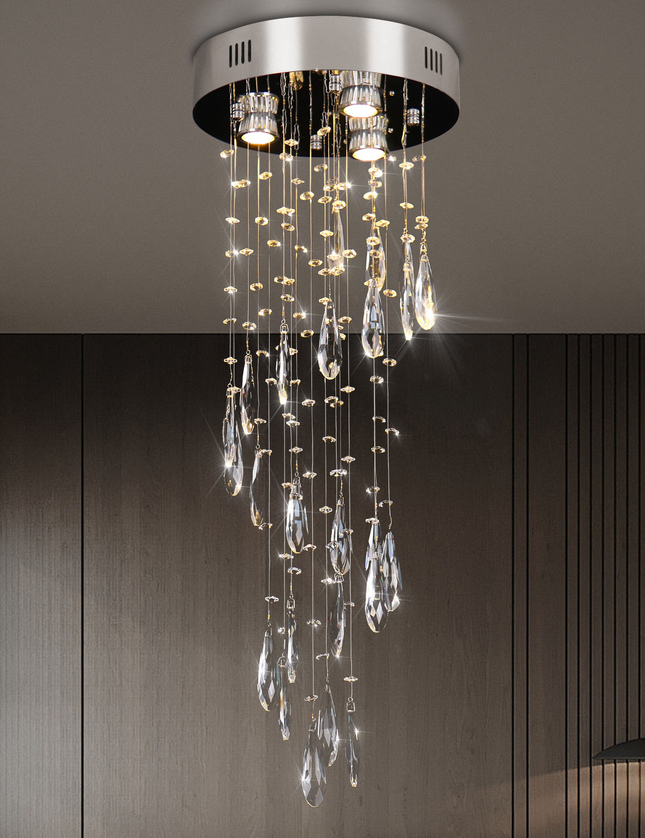Modern Silver LED Ceiling Light Chandelier