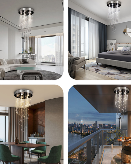 Luxury Modern LED Ceiling Light Crystal Chandelier