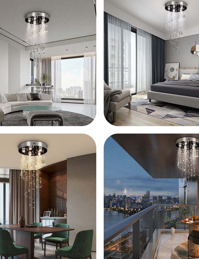 Luxury Modern LED Ceiling Light Crystal Chandelier