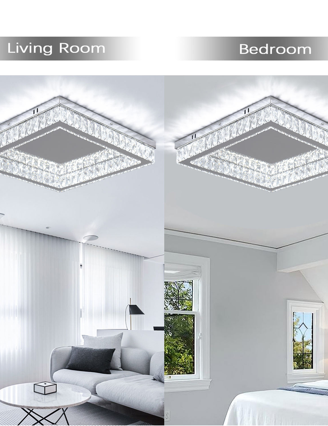 Modern Remote Led K9 Crystal Ceiling Light